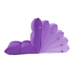 3-SOGA Lounge Floor Recliner Adjustable Lazy Sofa Bed Folding Game Chair Purple