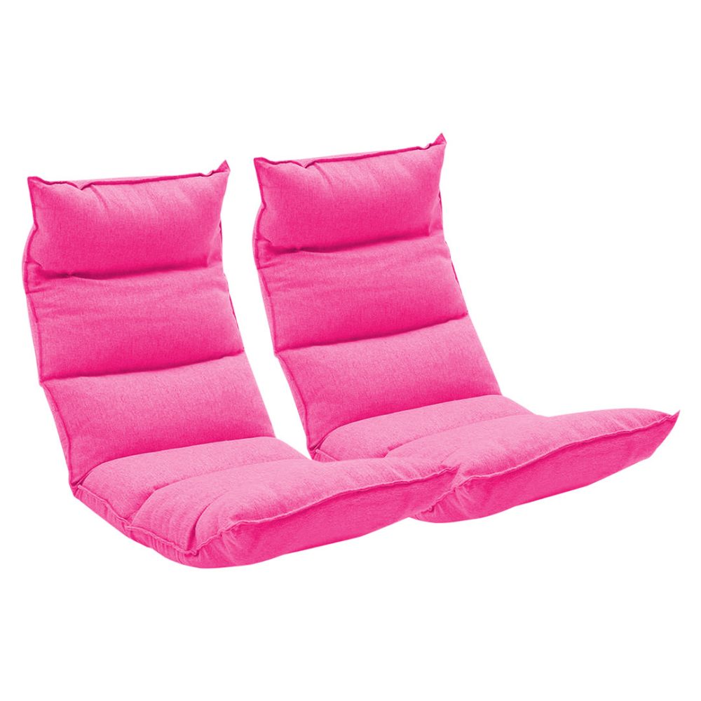 1-SOGA 2X Foldable Tatami Floor Sofa Bed Meditation Lounge Chair Recliner Lazy Couch Pink
