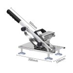 3-SOGA Manual Frozen Meat Slicer Handle Meat Cutting Machine 18/10 Commercial Grade Stainless Steel