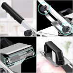 4-SOGA Manual Frozen Meat Slicer Handle Meat Cutting Machine 18/10 Commercial Grade Stainless Steel