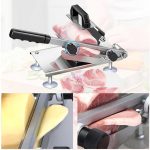 5-SOGA Manual Frozen Meat Slicer Handle Meat Cutting Machine 18/10 Commercial Grade Stainless Steel