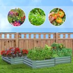 3-SOGA 2X 120X90cm Rectangle Galvanised Raised Garden Bed Vegetable Herb Flower Outdoor Planter Box