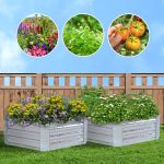 3-SOGA 2X 60cm Hexagon Shape Galvanised Raised Garden Bed Vegetable Herb Flower Outdoor Planter Box