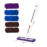 6-SOGA 60x12 Microfiber Flat Mop Floor Cleaning Pads Rotating Dust Remover 3 Color