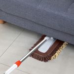 4-SOGA 80x12 Coffee Microfiber Flat Mop Floor Cleaning Pads Rotating Dust Remover