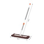 7-SOGA 80x12 Coffee Microfiber Flat Mop Floor Cleaning Pads Rotating Dust Remover