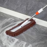 8-SOGA 80x12 Coffee Microfiber Flat Mop Floor Cleaning Pads Rotating Dust Remover