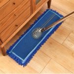 3-SOGA 3X 100x22 Blue Microfiber Flat Mop Floor Cleaning Pads Rotating Dust Remover