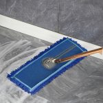 5-SOGA 3X 100x22 Blue Microfiber Flat Mop Floor Cleaning Pads Rotating Dust Remover