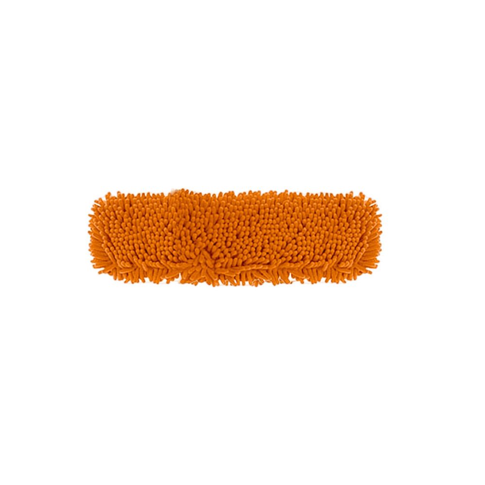 1-SOGA 50x12  Orange Microfiber Flat Mop Floor Cleaning Pads Rotating Dust Remover