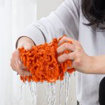 7-SOGA 50x12  Orange Microfiber Flat Mop Floor Cleaning Pads Rotating Dust Remover