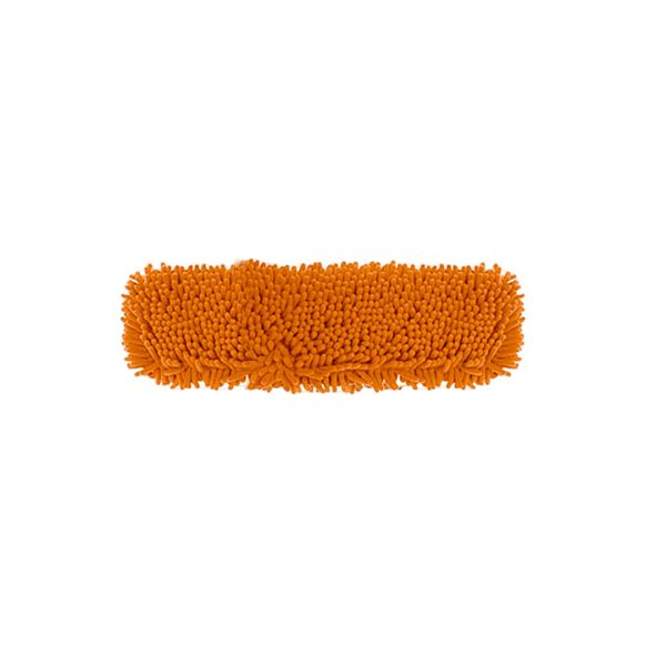 1-SOGA 50x12  Orange Microfiber Flat Mop Floor Cleaning Pads Rotating Dust Remover