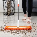 2-SOGA 60x12 Orange Microfiber Flat Mop Floor Cleaning Pads Rotating Dust Remover