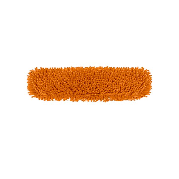 1-SOGA 60x12 Orange Microfiber Flat Mop Floor Cleaning Pads Rotating Dust Remover