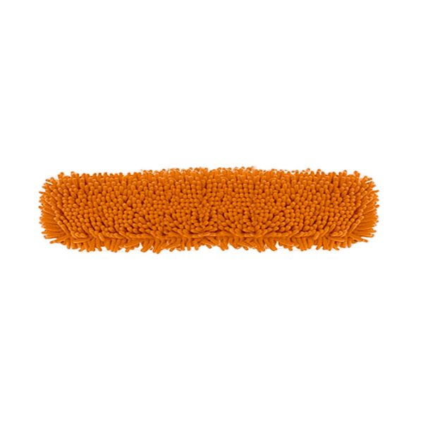 1-SOGA 80x12 Orange Microfiber Flat Mop Floor Cleaning Pads Rotating Dust Remover