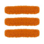 1-SOGA 3X 80x12 Orange Microfiber Flat Mop Floor Cleaning Pads Rotating Dust Remover