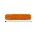 6-SOGA 3X 80x12 Orange Microfiber Flat Mop Floor Cleaning Pads Rotating Dust Remover