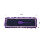 5-SOGA 90x22 Purple Microfiber Flat Mop Floor Cleaning Pads Rotating Dust Remover