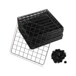 3-SOGA Black Portable 8-Cube Storage Organiser Foldable DIY Modular Grid Space Saving Shelf