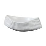 1-SOGA 37x12.5cm Ornament Boat Shaped Plate Ceramic Food Decoration Serving Tray For Kitchenware
