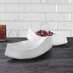 4-SOGA 37x12.5cm Ornament Boat Shaped Plate Ceramic Food Decoration Serving Tray For Kitchenware