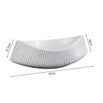 5-SOGA 37x12.5cm Ornament Boat Shaped Plate Ceramic Food Decoration Serving Tray For Kitchenware