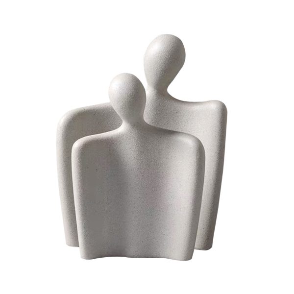 1-SOGA Ornament Set of 2 Abstract Human Figurine Sculptures Minimalist Modern Art Statues for Home Décor