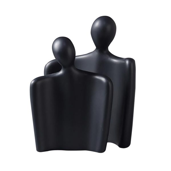1-SOGA Ornament Set of 2 Abstract Human Figurine Sculptures Minimalist Modern Art Statues for Home Décor