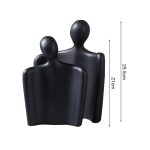 5-SOGA 2X Ornament Set of 2 Abstract Human Figurine Sculptures Minimalist Modern Art Statues for Home Décor