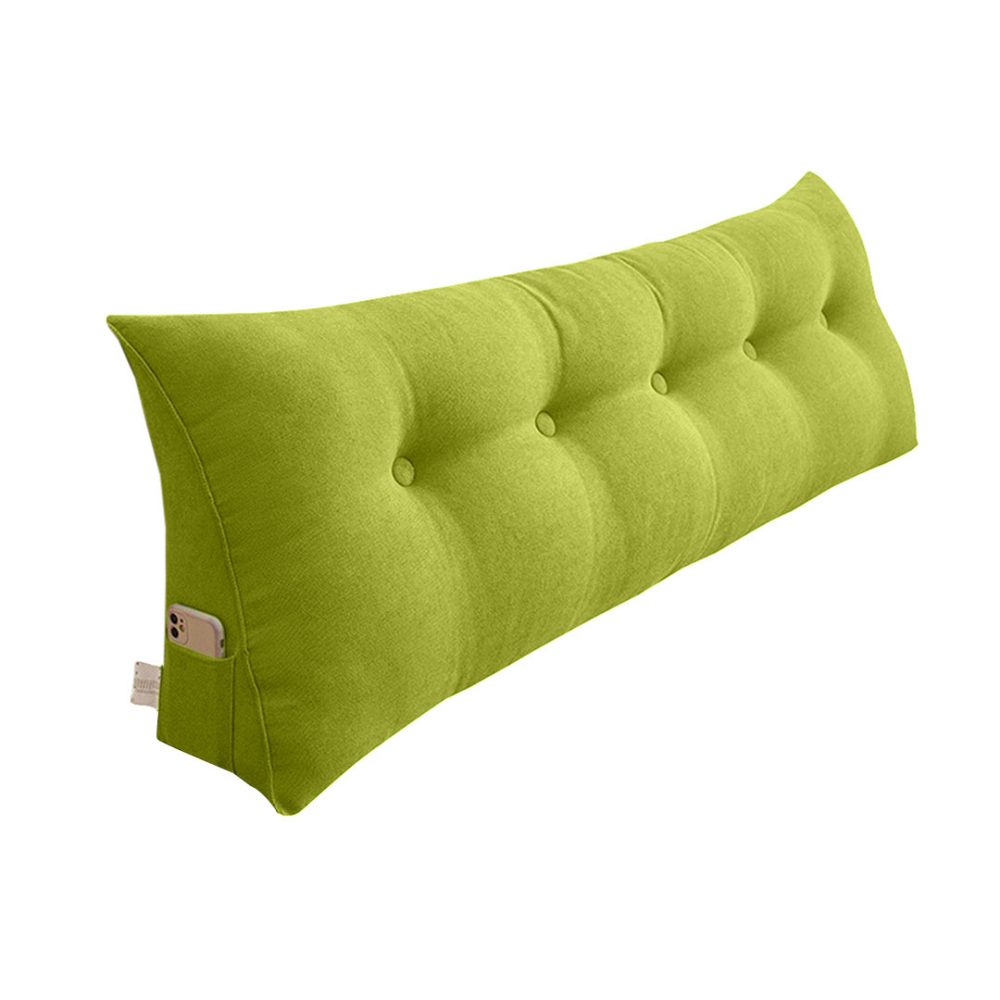 1-SOGA 120cm Green Triangular Wedge Bed Pillow Headboard Backrest Bedside Tatami Cushion Home Decor