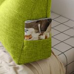4-SOGA 120cm Green Triangular Wedge Bed Pillow Headboard Backrest Bedside Tatami Cushion Home Decor