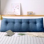 2-SOGA 2X 120cm Blue Triangular Wedge Bed Pillow Headboard Backrest Bedside Tatami Cushion Home Decor