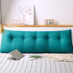 2-SOGA 2X 100cm Blue Green Triangular Wedge Bed Pillow Headboard Backrest Bedside Tatami Cushion Home Decor