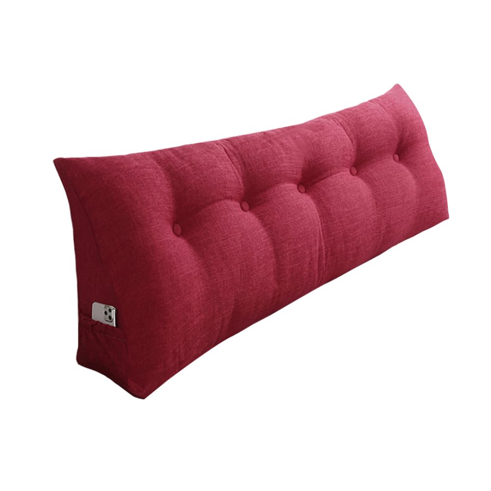 1-SOGA 180cm Rose Red Triangular Wedge Bed Pillow Headboard Backrest Bedside Tatami Cushion Home Decor