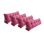 1-SOGA 4X 120cm Pink Triangular Wedge Bed Pillow Headboard Backrest Bedside Tatami Cushion Home Decor