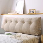 2-SOGA 2X 150cm Beige Triangular Wedge Bed Pillow Headboard Backrest Bedside Tatami Cushion Home Decor