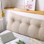 3-SOGA 2X 150cm Beige Triangular Wedge Bed Pillow Headboard Backrest Bedside Tatami Cushion Home Decor