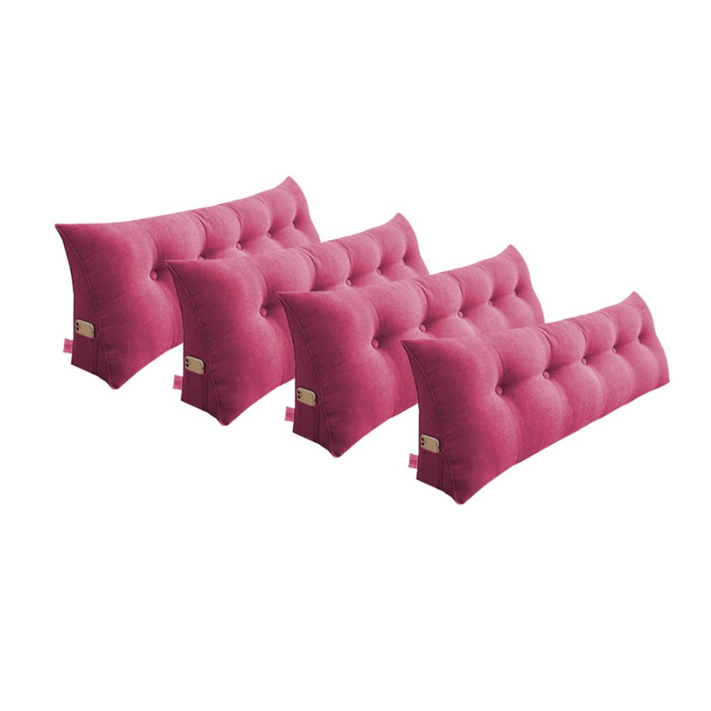 1-SOGA 4X 150cm Pink Triangular Wedge Bed Pillow Headboard Backrest Bedside Tatami Cushion Home Decor
