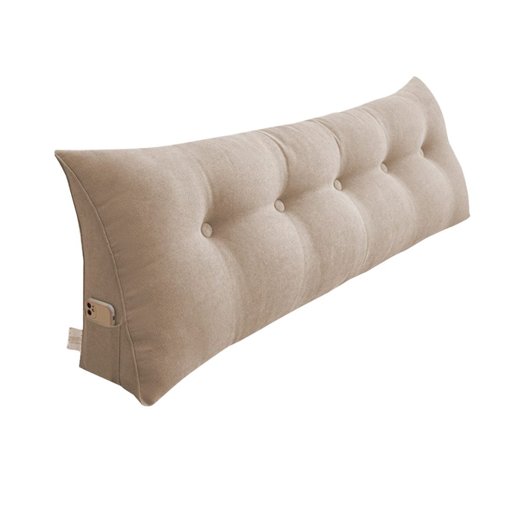 1-SOGA 180cm Beige Triangular Wedge Bed Pillow Headboard Backrest Bedside Tatami Cushion Home Decor