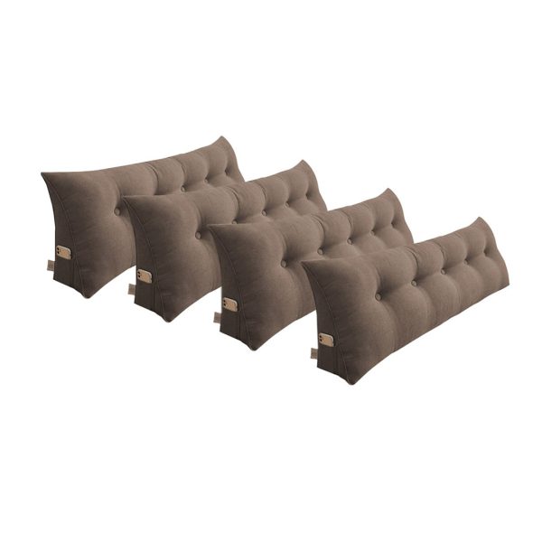 1-SOGA 4X 180cm Coffee Triangular Wedge Bed Pillow Headboard Backrest Bedside Tatami Cushion Home Decor