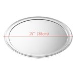 2-SOGA 2X 15-inch Round Aluminum Steel Pizza Tray Home Oven Baking Plate Pan