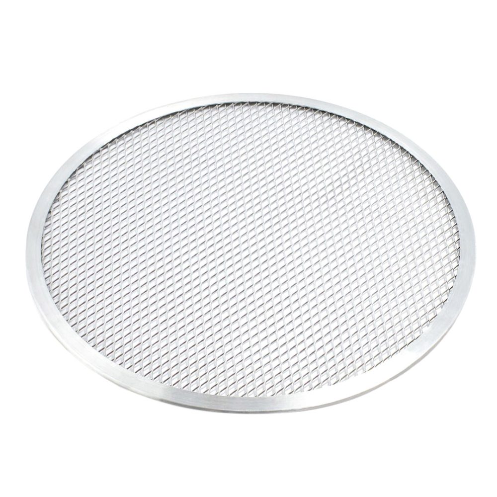 1-SOGA 8-inch Round Seamless Aluminium Nonstick Commercial Grade Pizza Screen Baking Pan