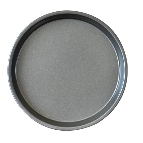 1-SOGA 9-inch Round Black Steel Non-stick Pizza Tray Oven Baking Plate Pan
