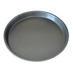 2-SOGA 2X 10-inch Round Black Steel Non-stick Pizza Tray Oven Baking Plate Pan