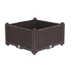 1-SOGA 40cm Raised Planter Box Vegetable Herb Flower Outdoor Plastic Plants Garden Bed