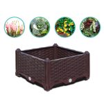 4-SOGA 40cm Raised Planter Box Vegetable Herb Flower Outdoor Plastic Plants Garden Bed