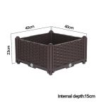 5-SOGA 40cm Raised Planter Box Vegetable Herb Flower Outdoor Plastic Plants Garden Bed
