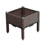 1-SOGA 40cm Raised Planter Box Vegetable Herb Flower Outdoor Plastic Plants Garden Bed with Legs
