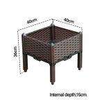 5-SOGA 40cm Raised Planter Box Vegetable Herb Flower Outdoor Plastic Plants Garden Bed with Legs