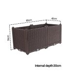 5-SOGA 80cm Raised Planter Box Vegetable Herb Flower Outdoor Plastic Plants Garden Bed Deepen